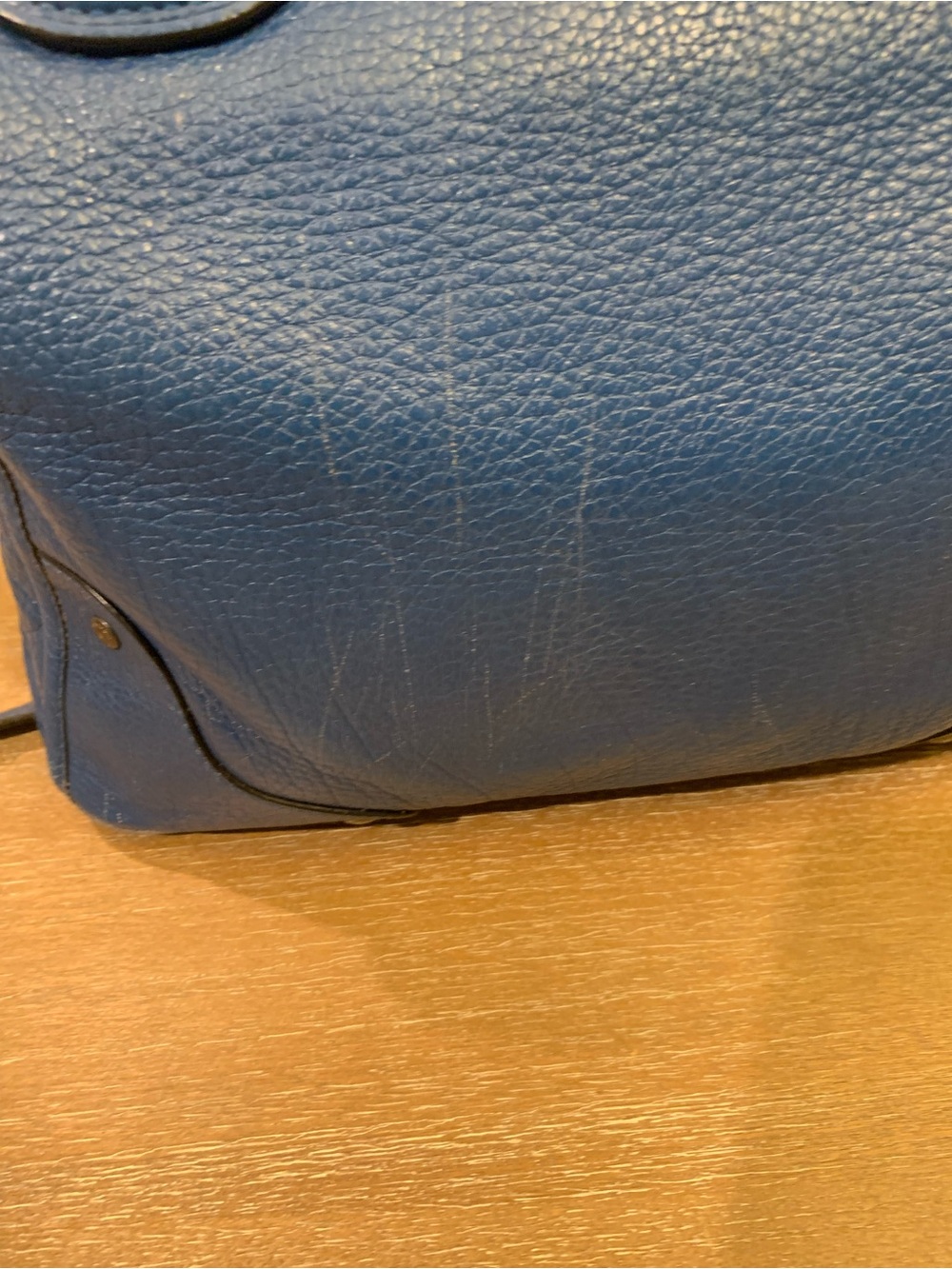 Coach Blue Leather Mickie Satchel - - Picture 3 of 16